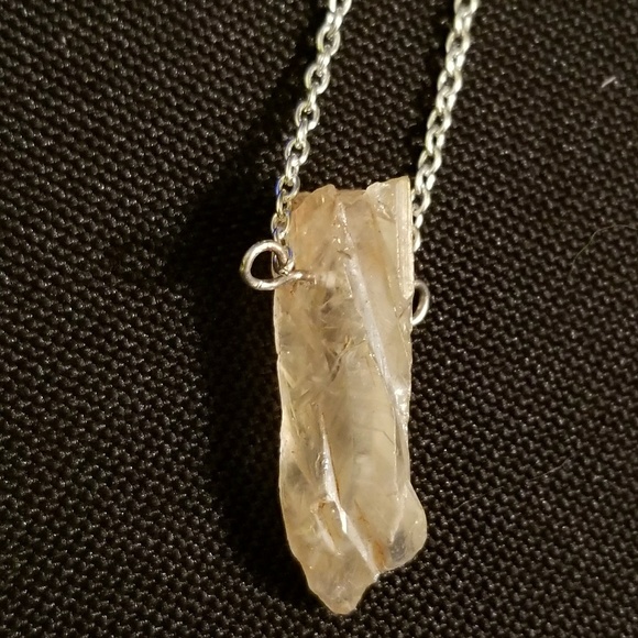 🍑Peach Quartz🍑 Necklace - Slvr Chain - Picture 3 of 5